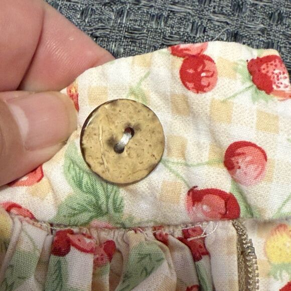 Hearts & Found Lola Skirt Cottagecore Retro Cherry Strawberry Print Small Cotton - Picture 5 of 8